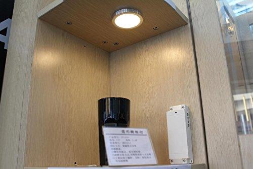 Xking Xking 12 Pcs Dimmable Puck Lights LED Under Cabinet Lighting Kit, DC12V Total 24W - Warm White