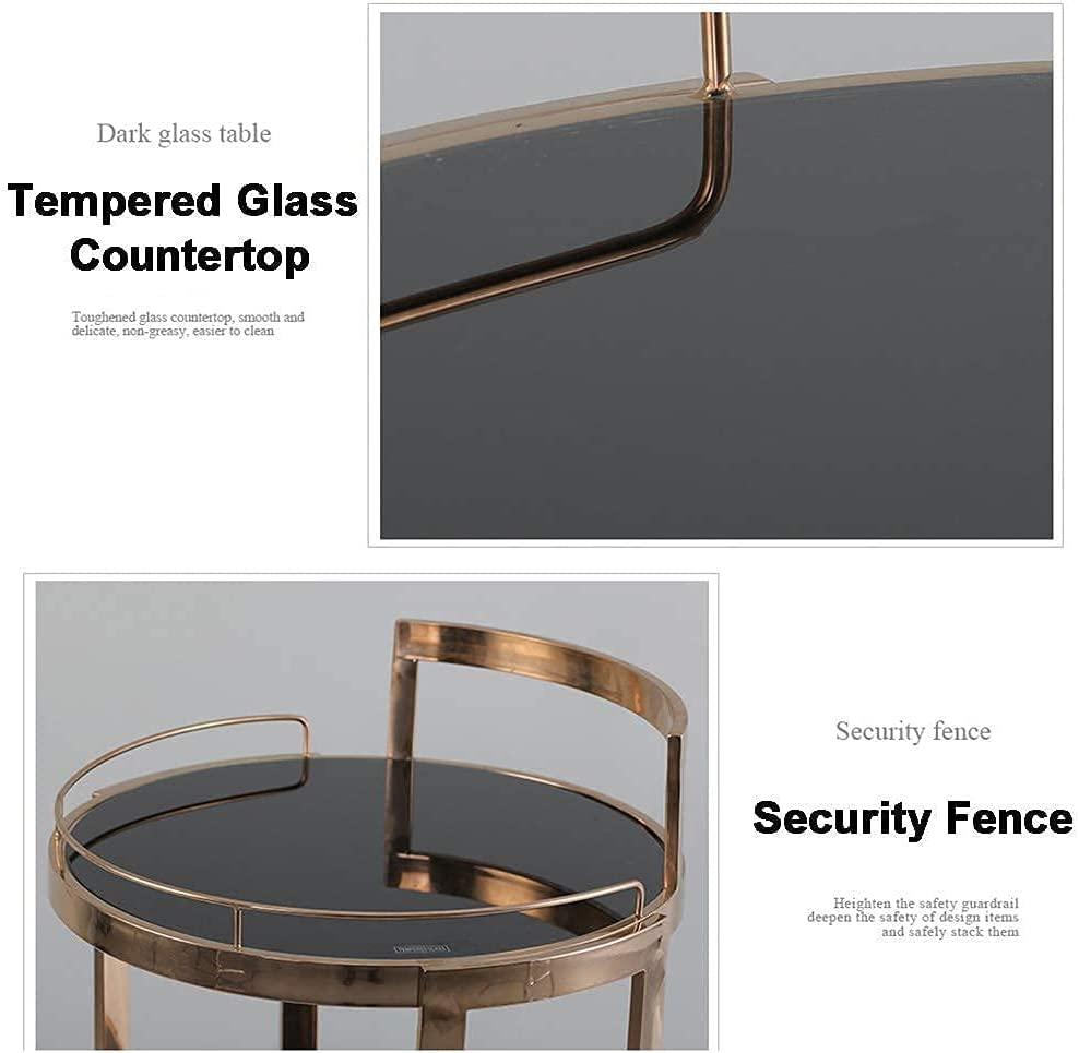 HAOKAZLBR HAOKAZLBR Bar Serving Cart for Hotel Luxury Restaurant, Kitchen Storage Trolley Kitchen Trolley Cart 3 Tier Bar Cart Drinks Trolley,Kitchen Serving Trolley Storage with Wheel,Tea Cart, oujinmm2024327