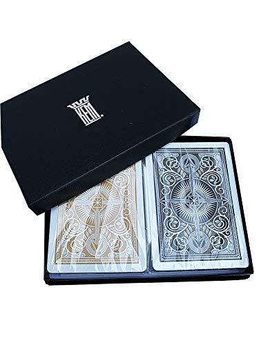 Kem Playing Cards KEM Arrow Black and Gold, Poker Size- Standard Index Playing Cards (Pack of 2) - 1017399
