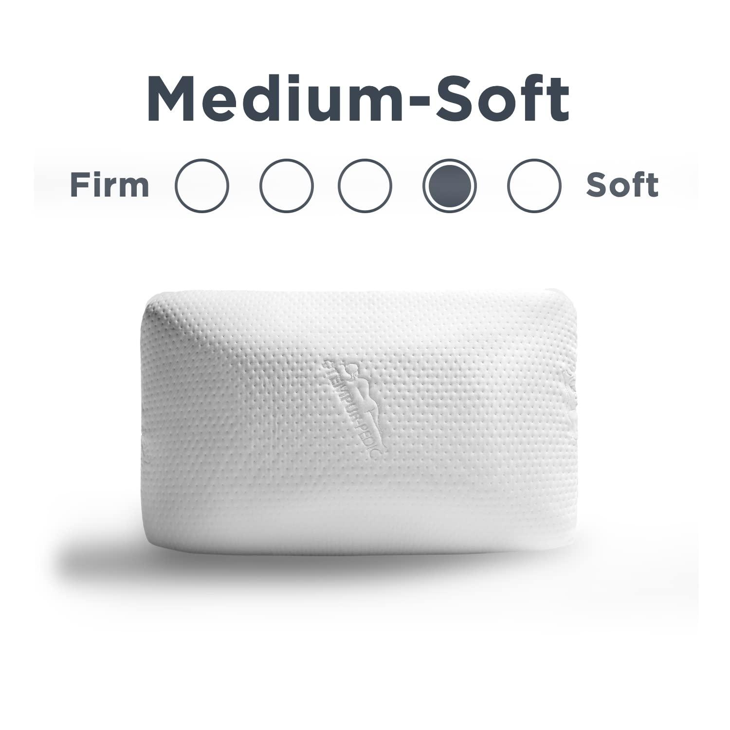 Tempur-Pedic TEMPUR-Adapt (Supreme) 3\" Memory Foam Mattress Topper, King & Memory Foam Symphony Pillow Luxury Soft Feel, Standard, White