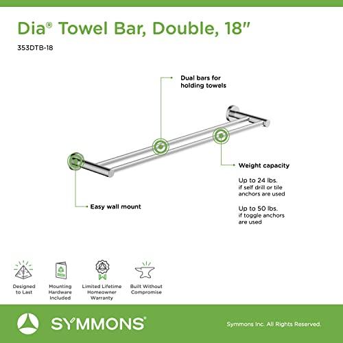 Symmons Symmons 353DTB-18 Dia 18 in. Double Towel Bar in Polished Chrome