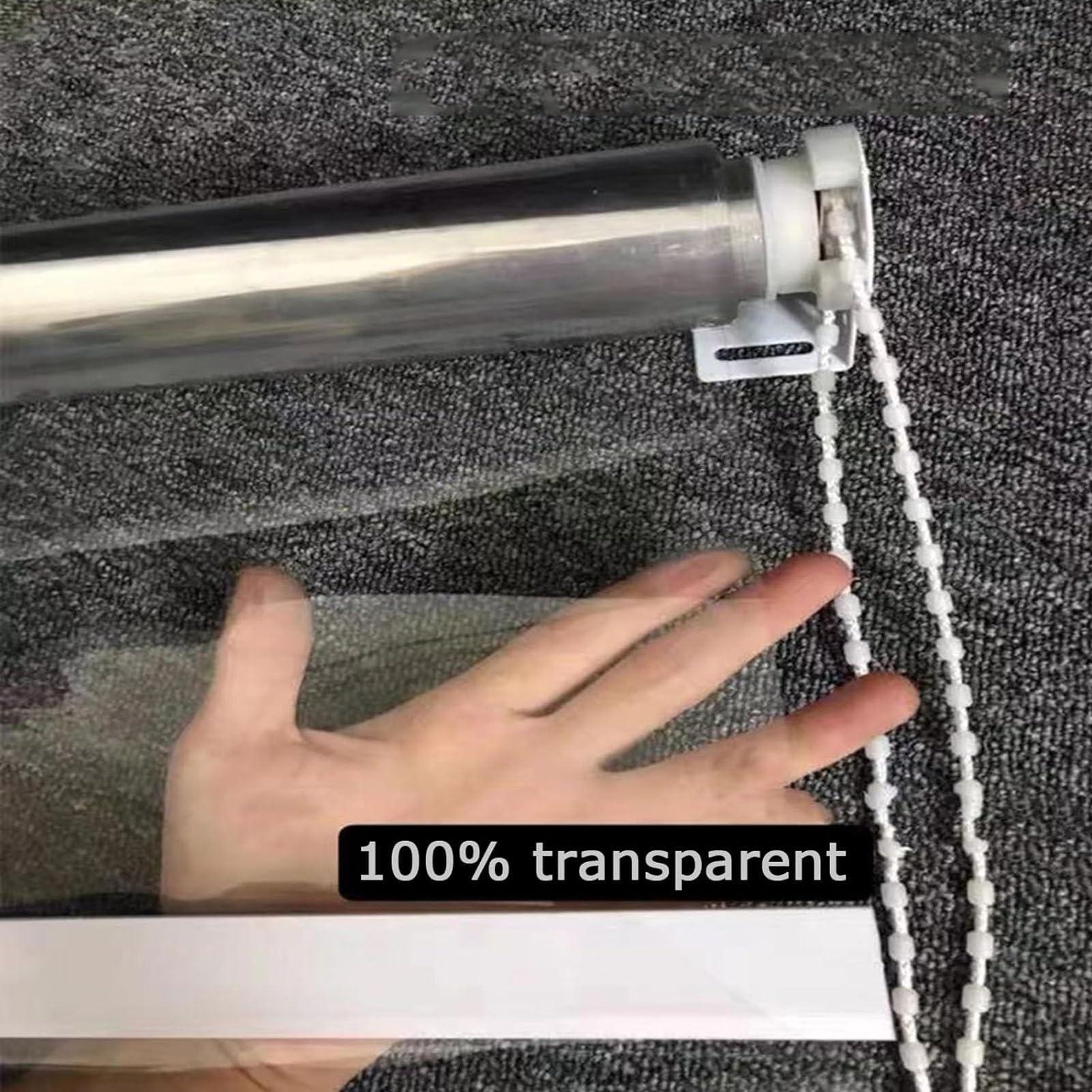 HOFSSI Outdoor Clear Pvc Roller Blinds, Transparent Waterproof Roll Up Blinds, Rainproof Window Roller Shades, Plastic Windproof Curtains for Gazebo/patio/pergola Home Office Window Balcony ( Size : 70x120cm