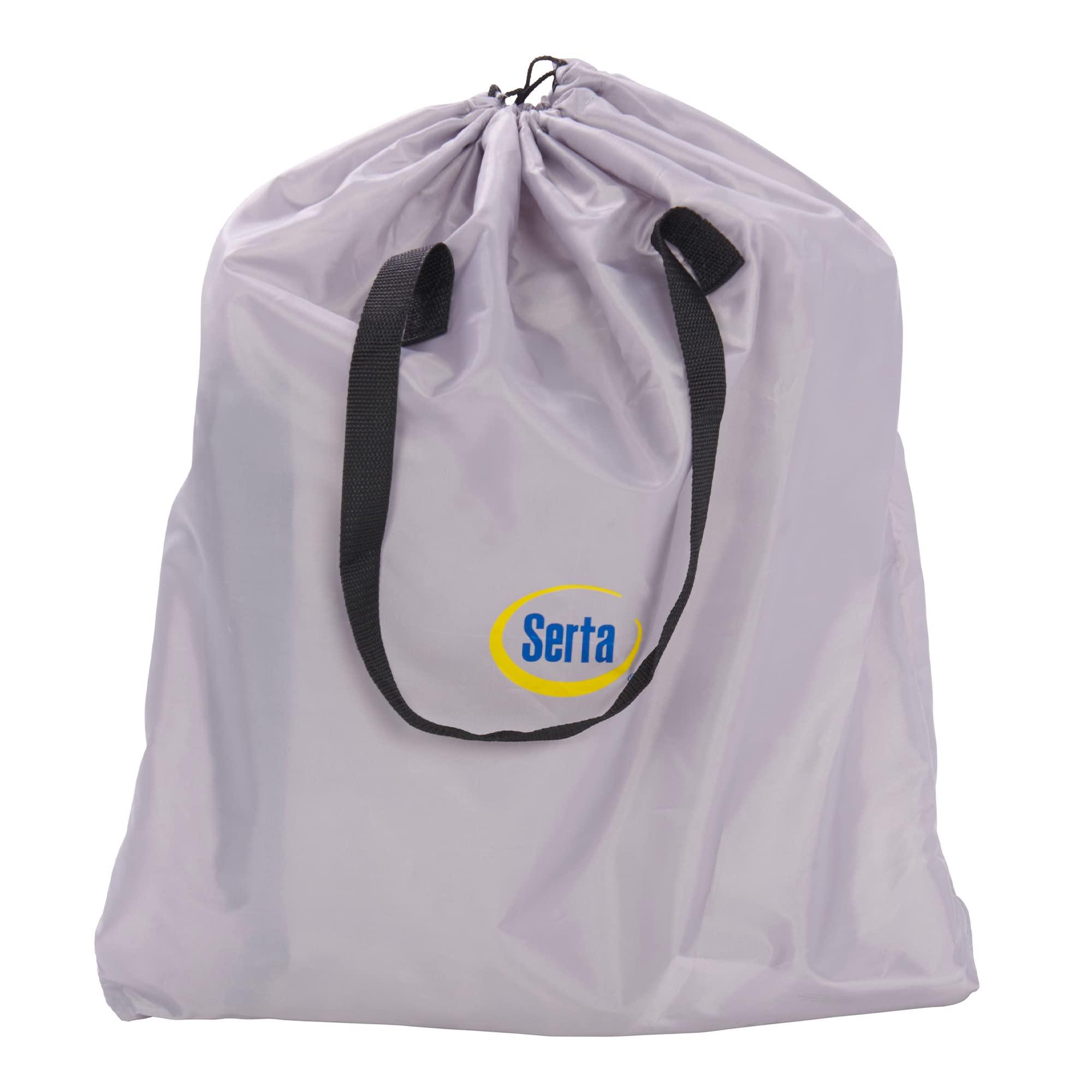 Serta Serta Raised Air Mattress with Never Flat Pump | Size: Queen 18\" | Luxury Inflatable Mattress with Built in Air Pump to Ensure a Good Nights Rest | Heavy Duty Blow Up Mattress with Self Inflating Pump