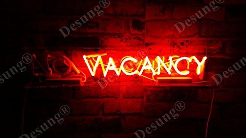Desung Desung New 24\" No Vacancy With switch on/off for word NO Acrylic Panel Neon Sign Man Cave Signs Sports Bar Pub Beer Neon Lights Lamp Glass Neon Light WA05