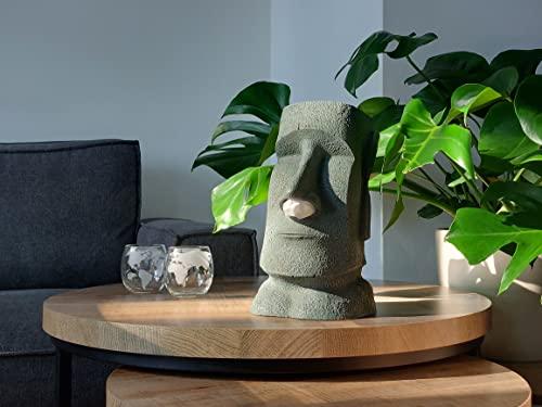 Rotary Hero Rotary Hero - Moai Tissue Box Holder for Bathroom, Bedroom Dressers, Night Stands, Desks and Tables - Grey