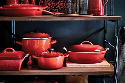 Le Creuset Le Creuset Stoneware Heritage Covered Square Casserole, 2.5 qt. (9"), Cerise