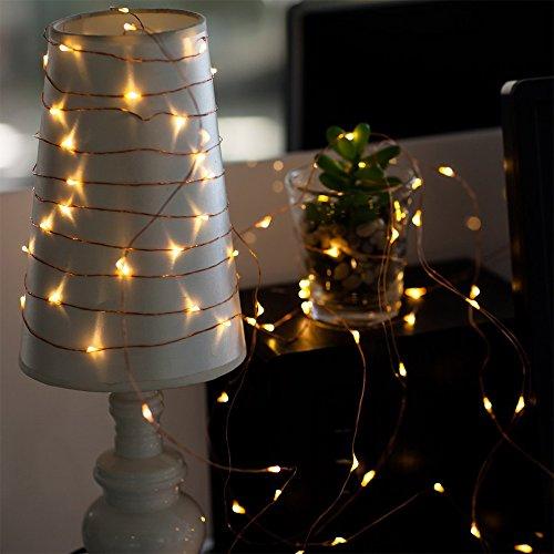 ER CHEN ER CHEN 165ft Led String Lights,500 Led Starry Lights on 50m Copper Wire String Lights + 12V DC Power Adapter(Warm White)