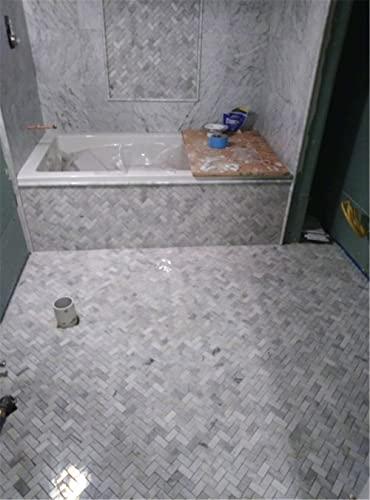 Stone Center Online Stone Center Online Carrara White Marble 5/8x12 Pencil Liner Trim Molding Polished Kitchen Bath Wall Floor Backsplash Shower (1 Piece)