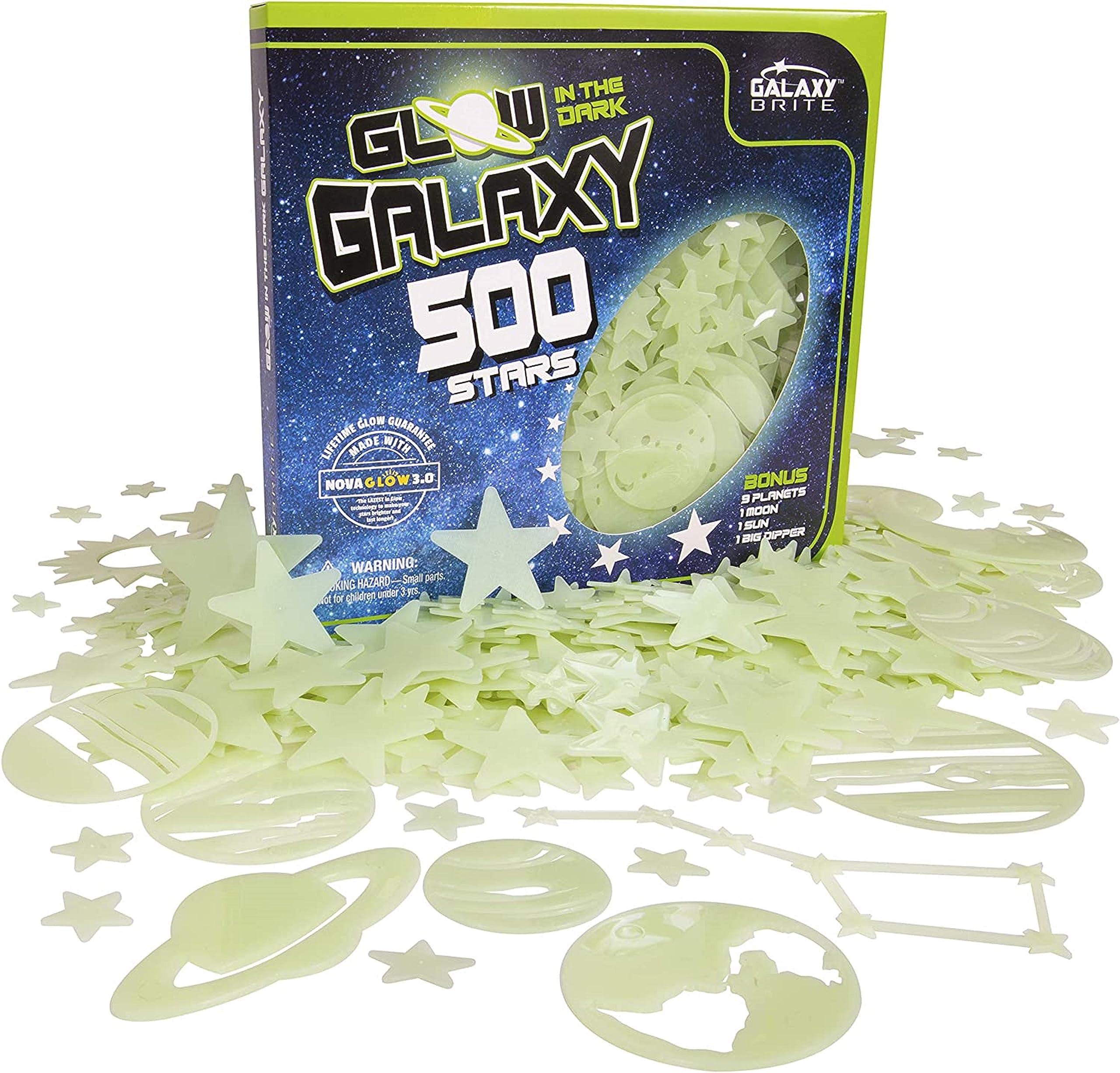 Ultra-Glow Super Stars Narwhal Novelties Glow in The Dark Stars for Ceiling, 500-Count, Largest Ceiling Glow Stars Assortment Includes Jumbo Sun, All 9 Planets, Bonus Moon and Entire Big Dipper Constellation Plus More! Stocking Stuffers