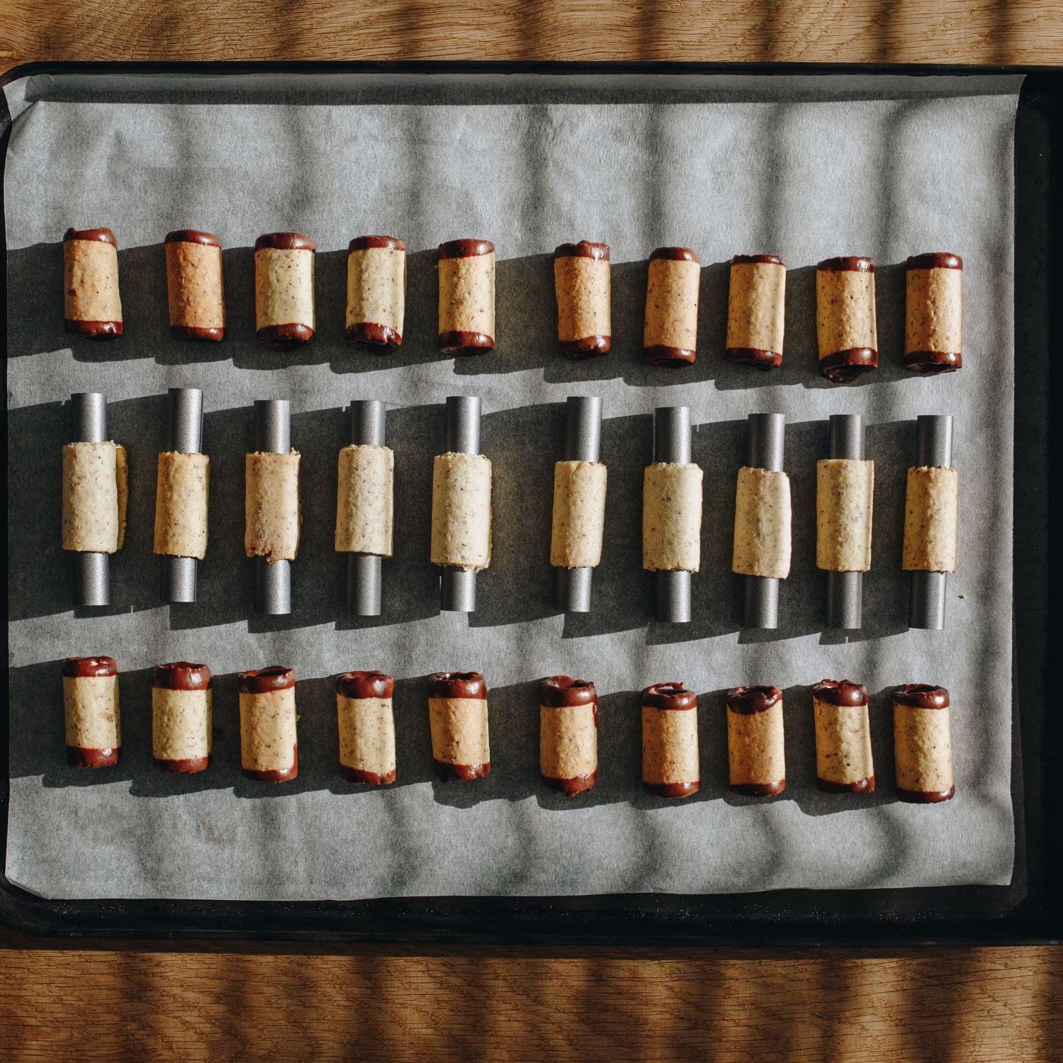 CULIMI CULIMI Mini Cannoli Tube - Set 8 cm/ 3,14\"/ 10 pcs Small Cones Baking Molds Cream - Horn Moulds Tubes Non-Stick Coating