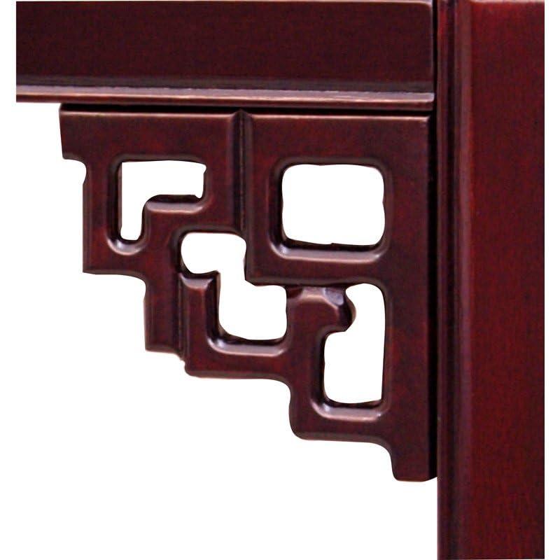 ORIENTAL FURNITURE Red Lantern Rosewood Square Ming End Table