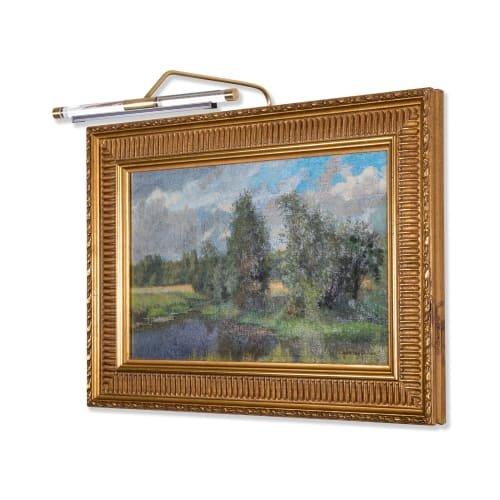 Situ Art Lighting Situ Lighting: Plug-in Classic Series - Remote Controlled LED Art and Picture Light USA Made (Mahogany w/Brass Cap)