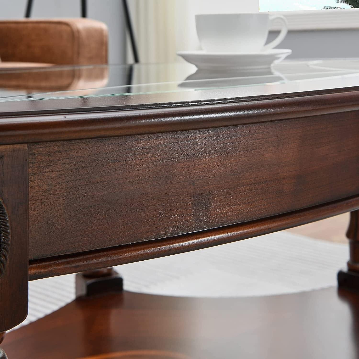 Overstock Overstock Solid Wood End Tables Coffee Tables Console Table with Glass Top Coffee Table Coffee Tables