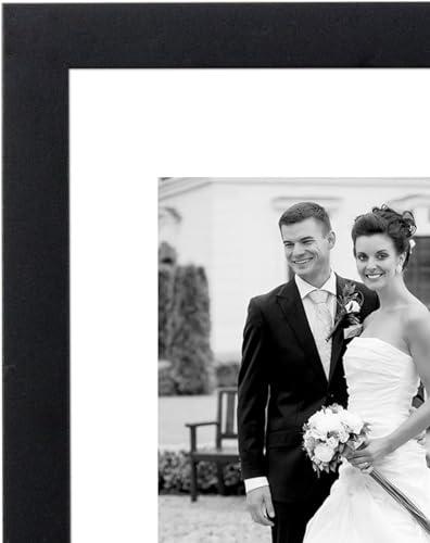Americanflat Americanflat Set of 7 Picture Frames with Shatter-Resistant Glass - Gallery Wall Frame Set with One 11x14 Frame, Two 8x10 Frames, and Four 5x7 Frames - Signature Collection - Black