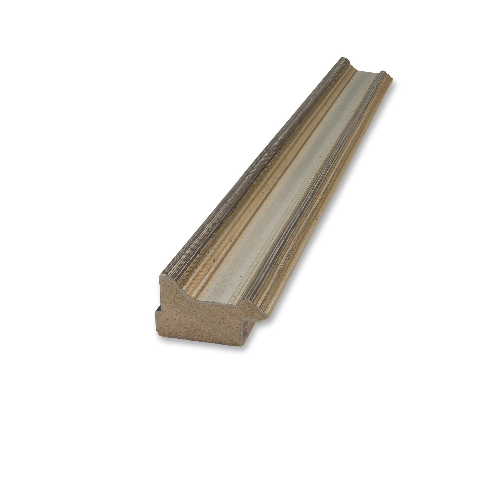 ArtToFrames ArtToFrames 10x15 CM / 3.94x5.91 INCH Silver Picture Frame, This 1.38 Inch Custom Wood Poster Frame is Antique Silver Panel - Comes with Regular Glass and Corrugated Backing (CMWOMD8981-10x15)