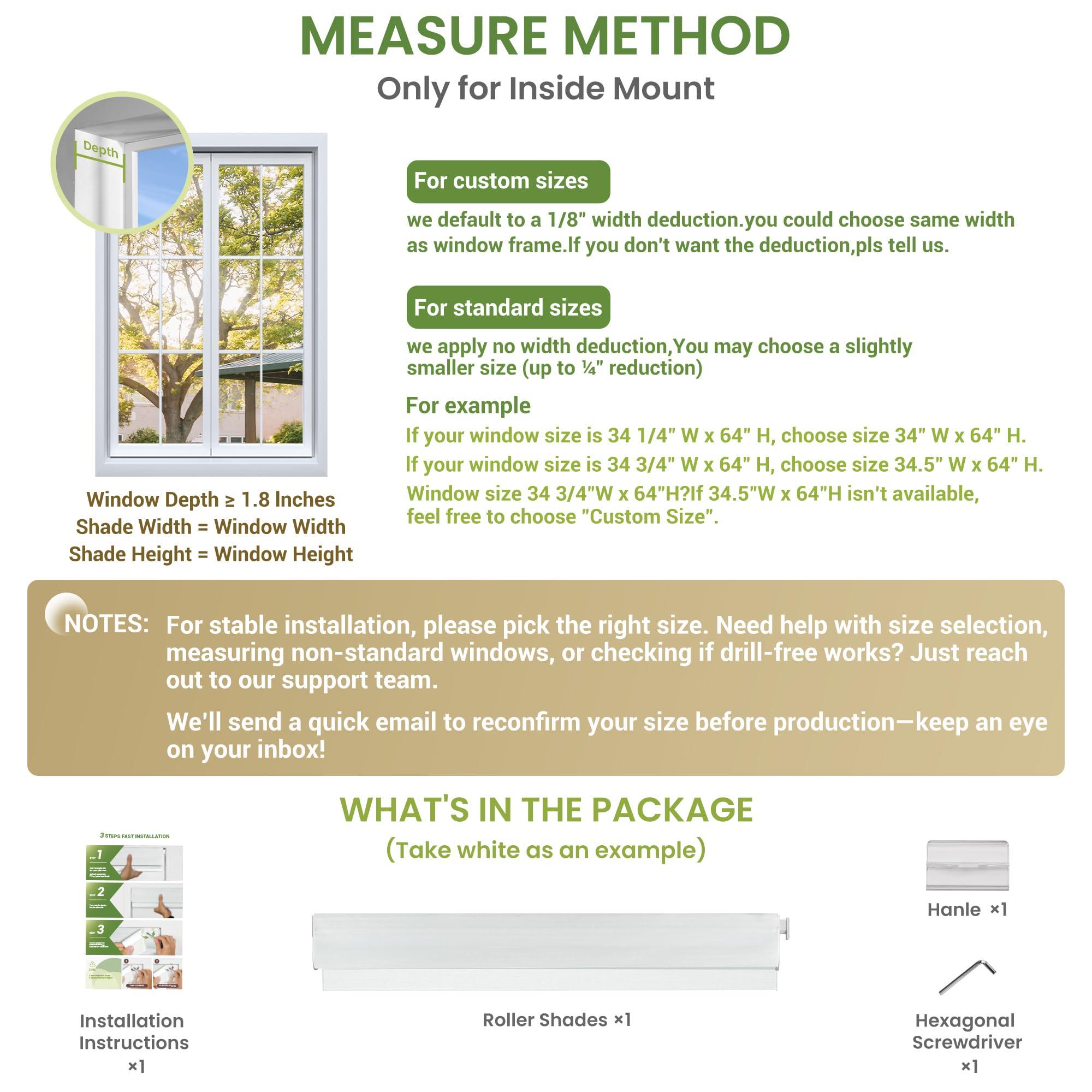 MoDanCeQ MoDanCeQ No Drill No Tools Cordless Dual Layer Zebra Blinds for Windows, Blackout Zebra Shade for Indoor Windows,Easy to Install Thermal Insulated Blinds, Brown, 26" W x 64" H