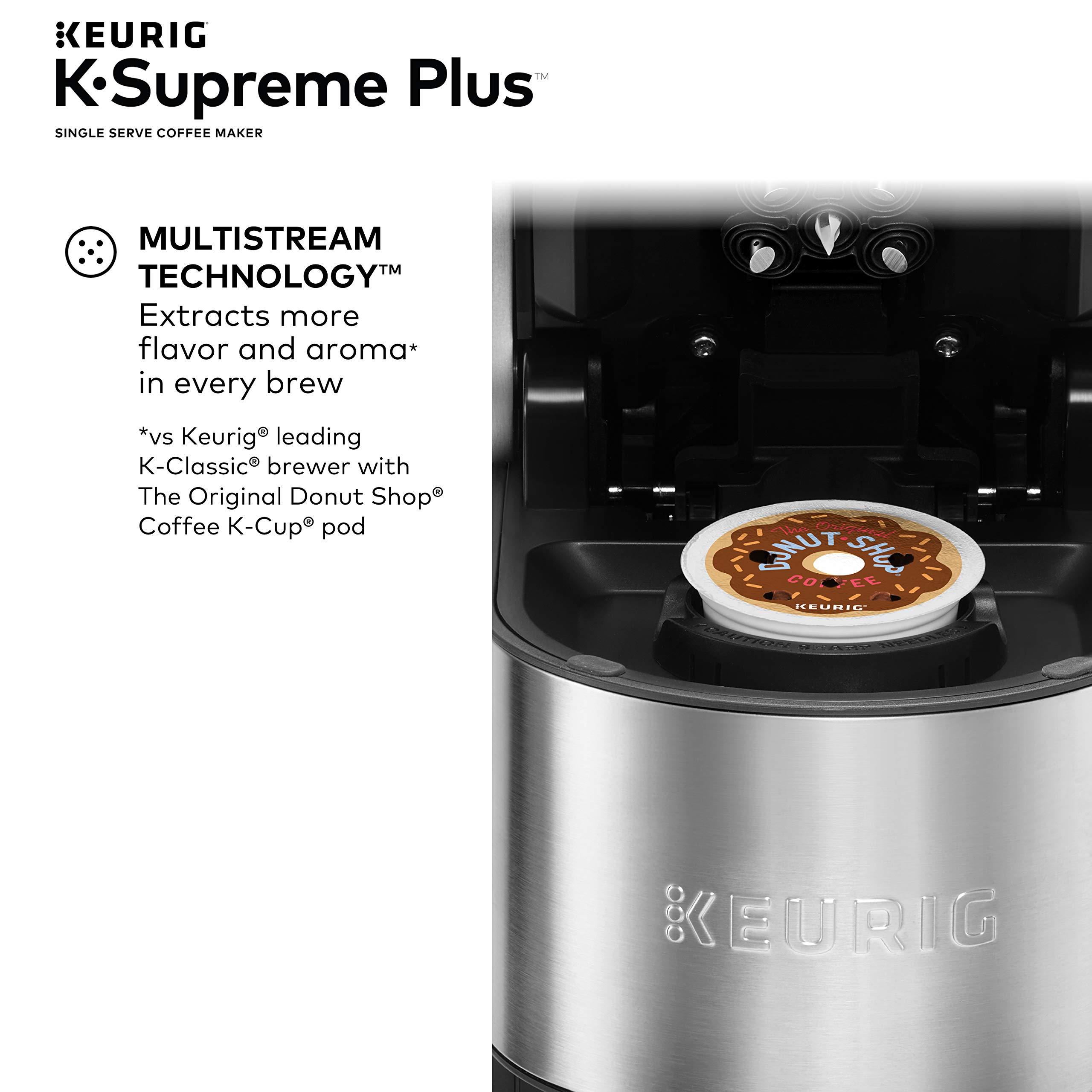 Keurig Keurig K-Supreme Plus Coffee Maker, Single Serve K-Cup Pod Coffee Brewer, With MultiStream Technology & My K-Cup Universal Reusable Filter MultiStream Technology - Gray