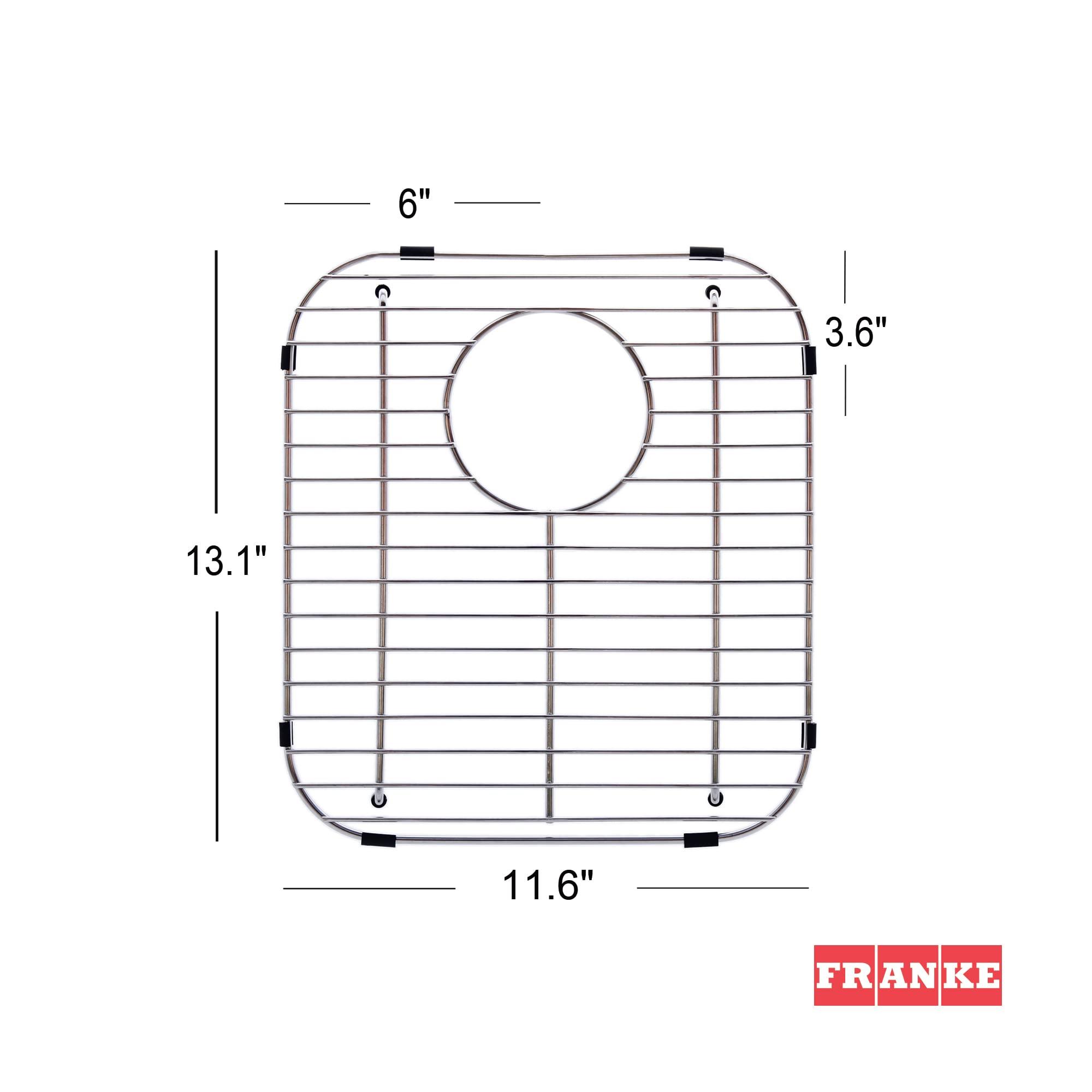 FRANKE Franke Evolution Universal Double Bowl Sink Protection Grid in Stainless Steel with Rear Drain, FGD75, 13.125" x 11.625" x 1.25"