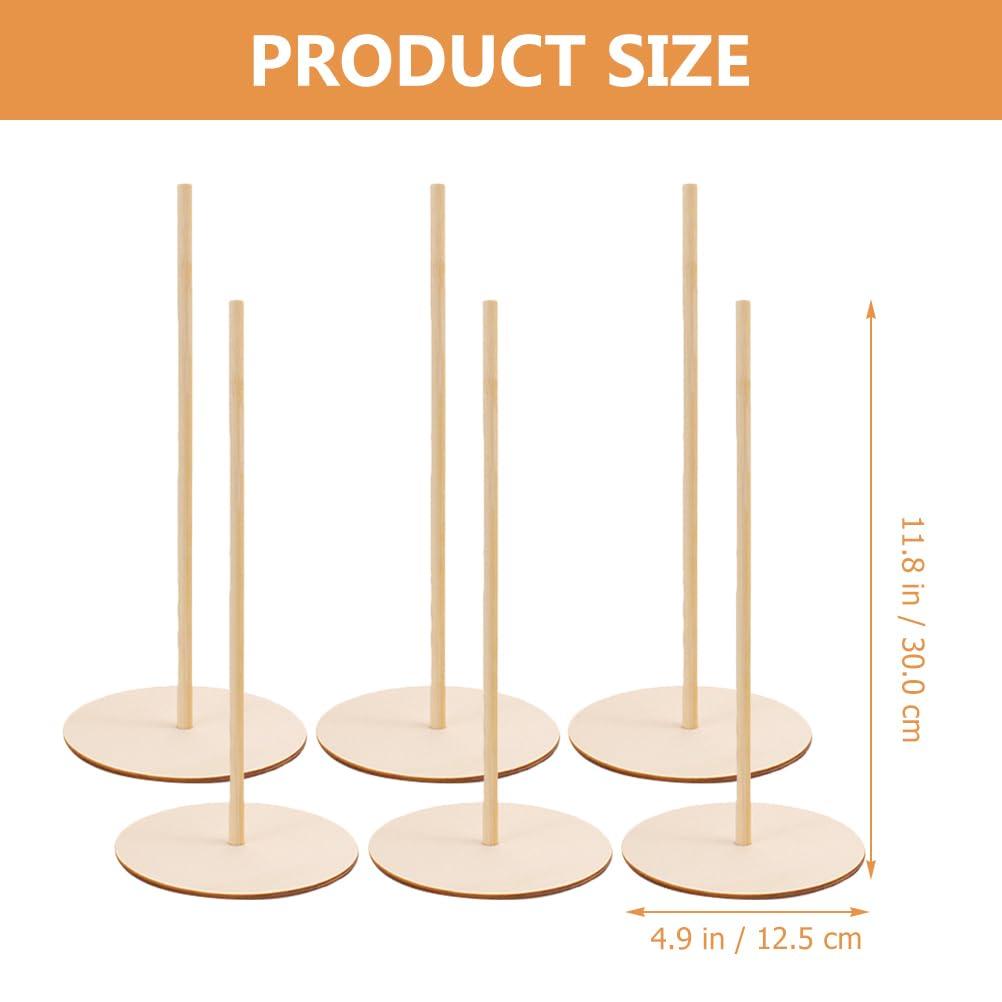 Abaodam Abaodam 8 Pcs Donut Tower Bagel Holder Stand Onion Ring Holder Treat Stands Donut Stand for Party Wood Donuts Bar Dessert Table Stands Donuts Treat Stand Donut Bar Wooden Decorations Baby