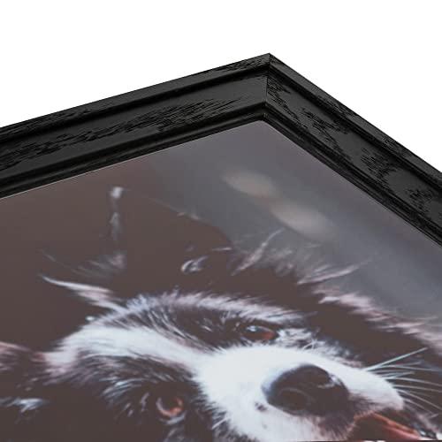 ArtToFrames ArtToFrames 21x36 inch Black Stain on Pine Wood Picture Frame, 2WOM0066-80206-YBLK-21x36