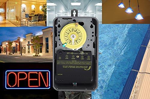 Intermatic Intermatic T104R 208-277-Volt DPST 24 Hour Mechanical Time Switch with Outdoor Case