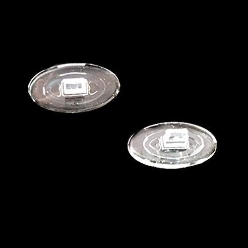 QYAJS Eyeglasses Nose Pads Pieces 15mm 5Pairs Eyewear Compatible with Oakley Sunglasses Glasses Oval Shaped Pushin Push Slide in