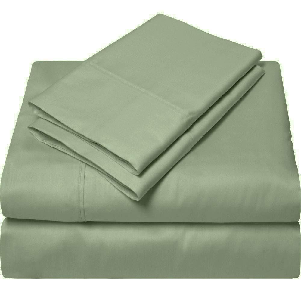 RRlinen RRlinen TOP Split King Bed Sheet Set 100% Cotton Luxury Quality Splitted from The TOP Split King Sheets Sets for Adjustable beds top Split Head King Fitted Sheet (Sage, TOP Split King)