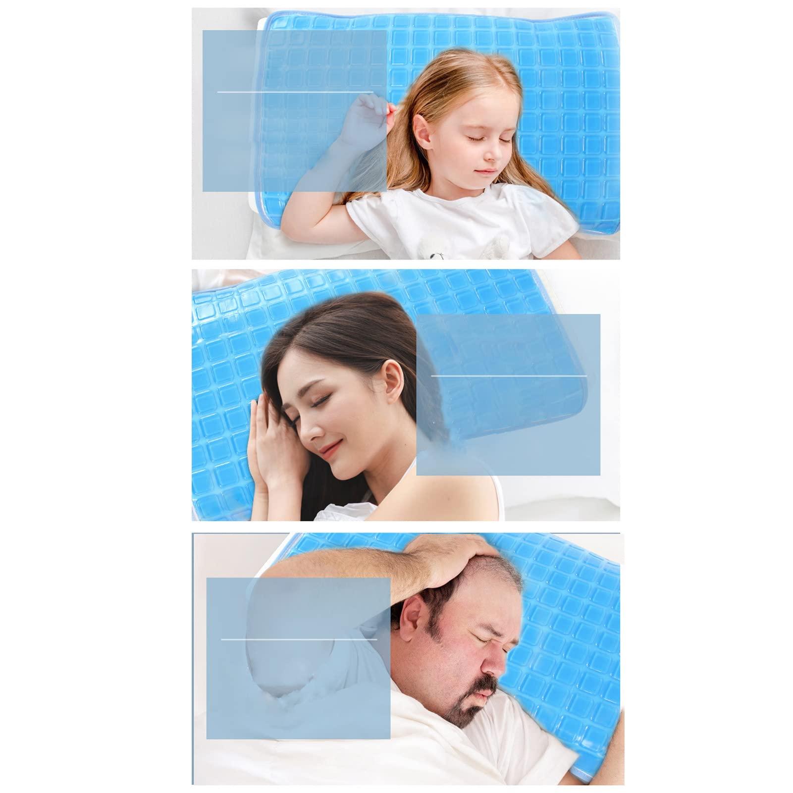 Dioche Gel Pillow Cooling Mat Cooling Gel Pad for Bed Pillow Summer Cushion Soft Flexible Foldable Pillow Mat for Sleeping
