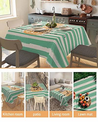 ZOE GARDEN Square Pineapple Tablecloth Waterproof & Stainproof Tablecloths, Wipeable Table Cloth Wrinkle-Free for Round/Rectangle/Oval/Square/Dining/Party/Wedding, Summer Shabby Chic Fruit Stripes 54x54
