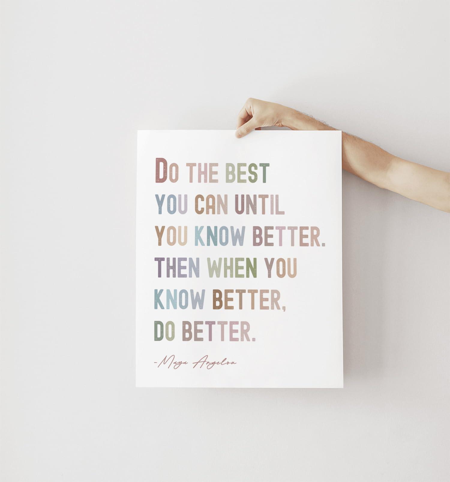 Buffay Motivational Wall Decor - Kids Affirmations Quote - Office Wall Art - Encouragement Gift - Inspirational Poster for School Classroom Bedroom UNFRAMED Print (11X14 INCH)