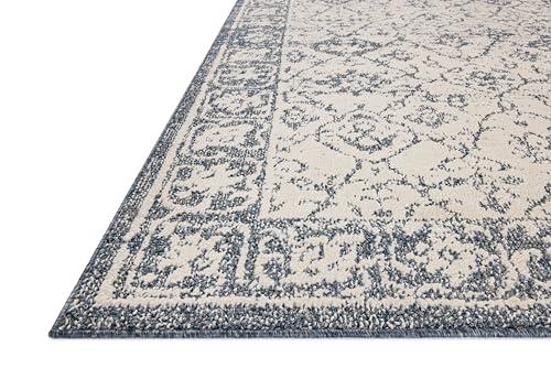 Loloi Loloi Magnolia Home by Joanna Gaines Gigi Collection GIG-02 Ivory/Blue 2'-7" x 10'-0" Runner Rug