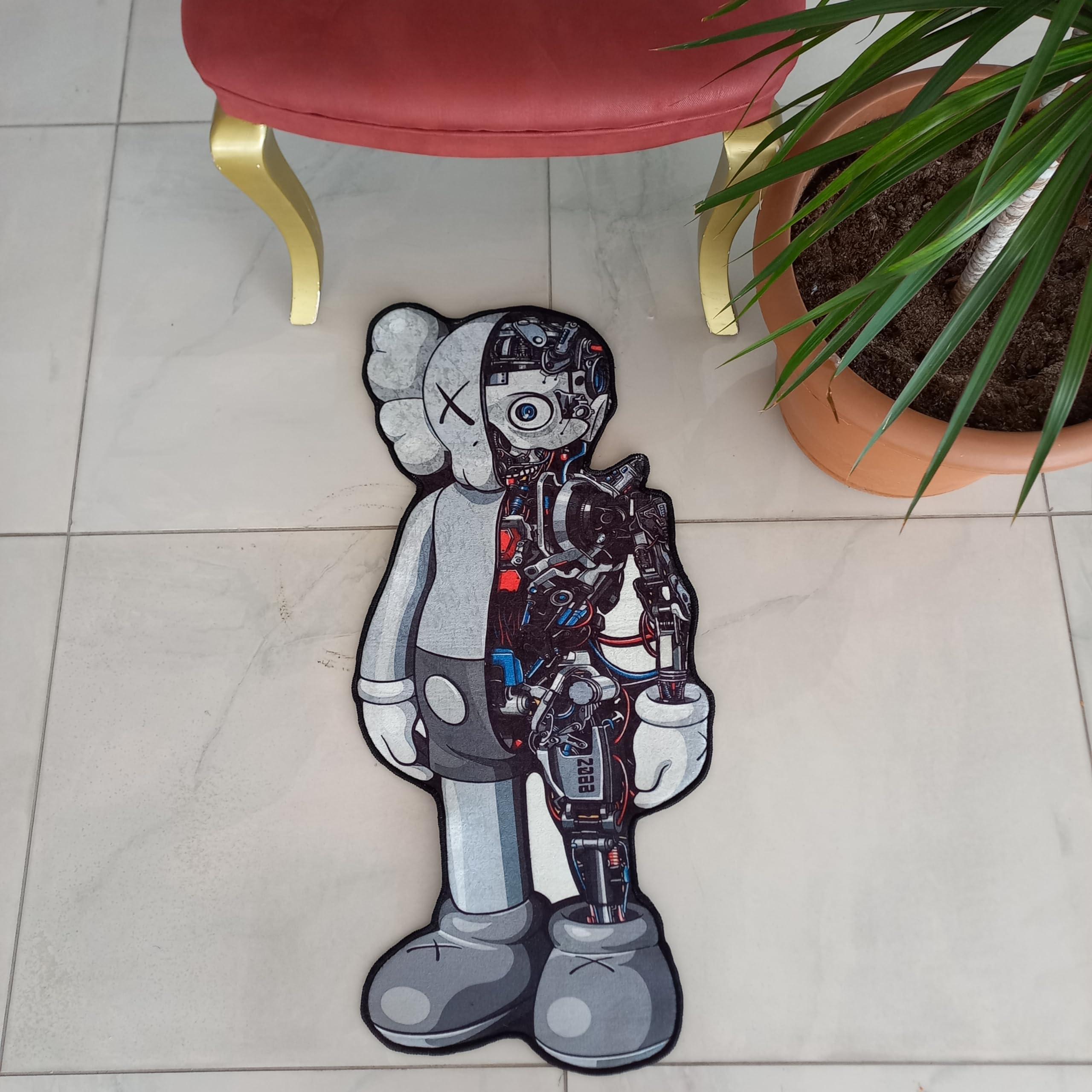 Rugendary Rugendary Ka-ws Rug Popular Hypebeast Room Decor Unique Design Sneakerhead Carpet Nonslip Backing Street Art Mat Machine Washable Cool Rug (Hypebeast-9, 2.5x5.2 ft. (Flat))