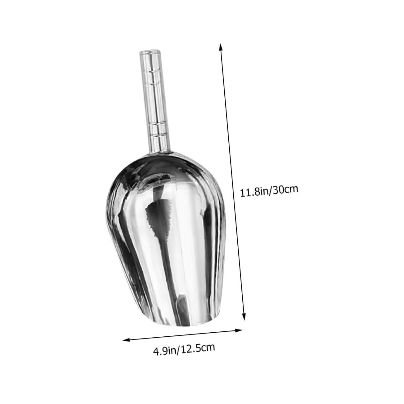 FUNOMOCYA FUNOMOCYA Ice Cube Scoop Refrigerator Ice Cookie Scoop Ice Scooper Ice Maker Trays Ice Cream Maker Ice Cream Flakes Ice Scoop for Ice Machine Ice Cube Tray Scraper Bin Stainless Steel Silver