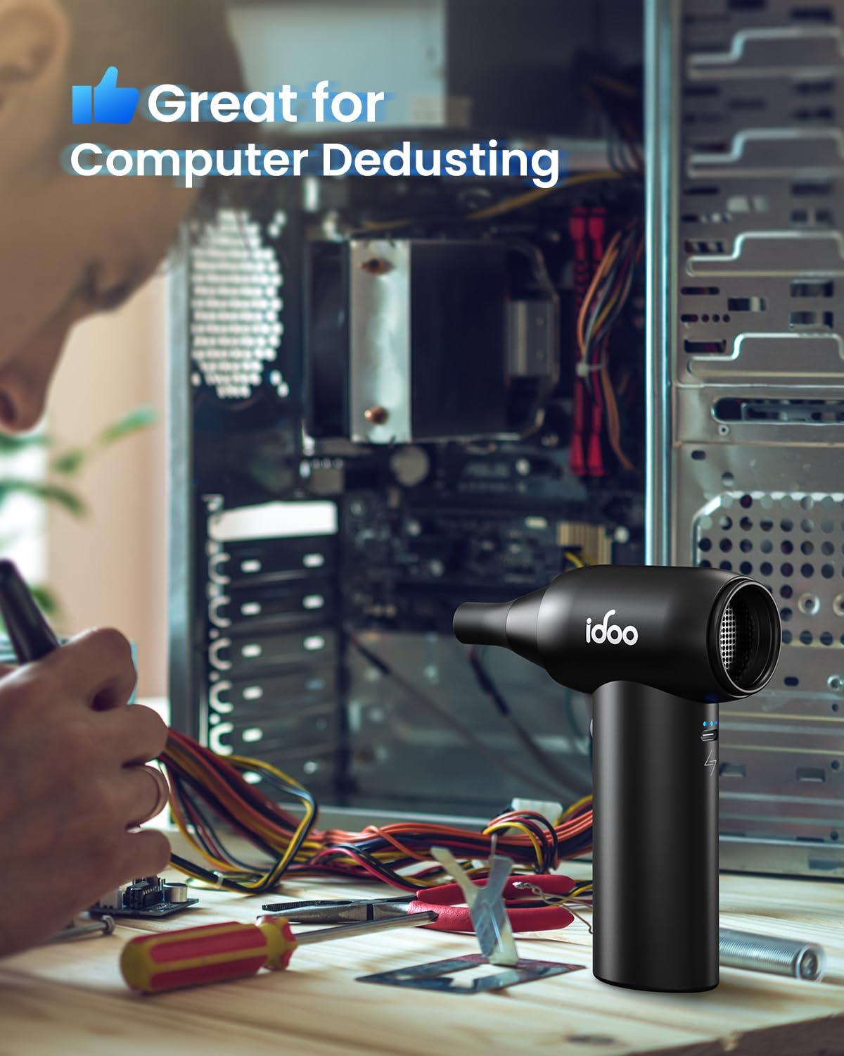 Airefina Airefina Deluxe Twin Air Mattress with Built-in Pump, Electric Compressed Air Duster