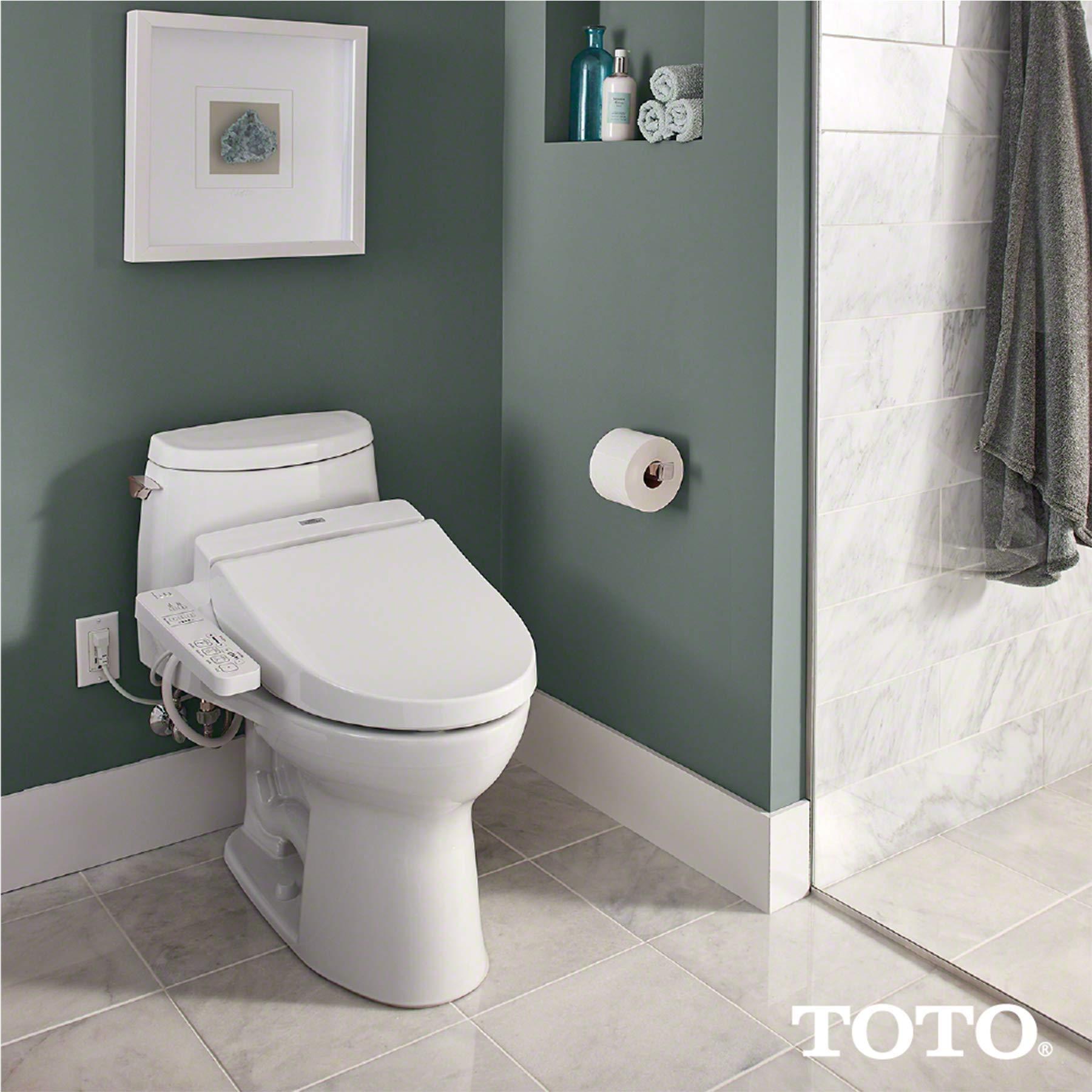 TOTO TOTO SW2014#01 A100 Electronic Bidet Toilet Cleansing Warm Water and Heated Seat, Elongated, Cotton White