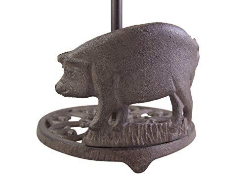 Pig Kitchen Decor Cast Iron Pig Paper Towel Holder 13 Inch
