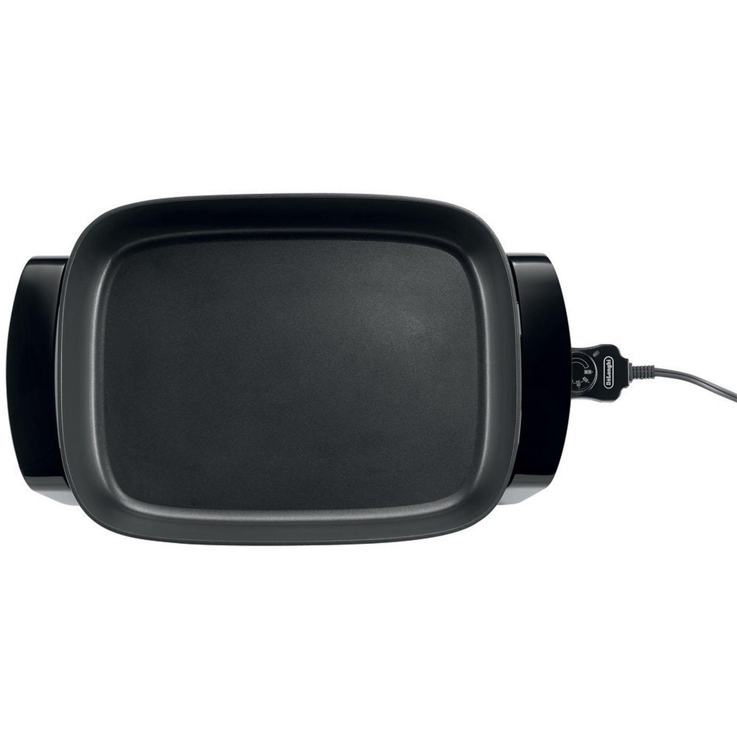 De'Longhi De'Longhi Electric Skillet with Tempered Glass Lid, 16" X 12", Black