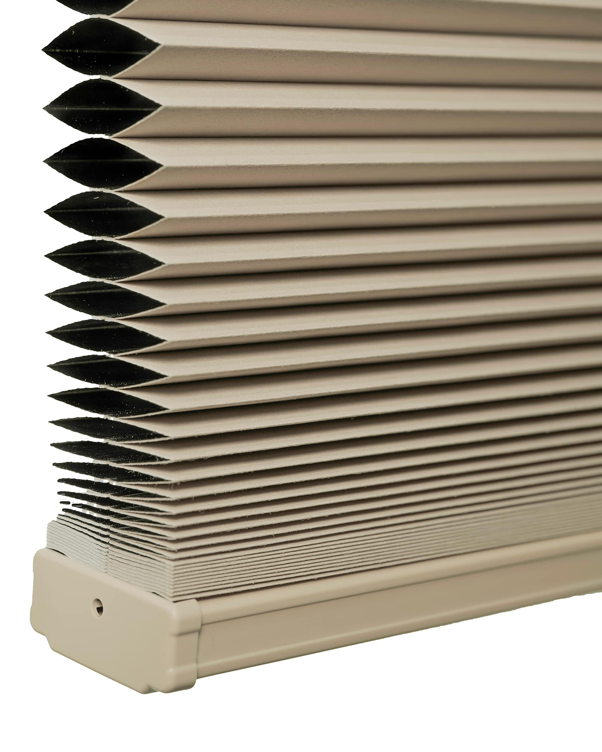 CHICOLOGY CHICOLOGY Cellular Shades, Top Down Bottom Up Shades, Blinds for Windows, Window Shades for Home, Door Blinds, Window Coverings, Cellular Blinds,Khaki Grey - Blackout, 57.25" W x 72" H