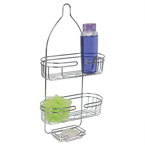 Home Basics Home Basics Jumbo Shower Caddy, Silver Chrome