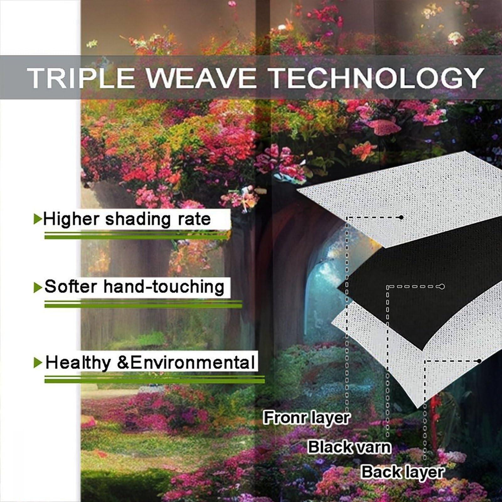 DDCBNS DDCBNS Magical Garden Windows Curtains,Fantasy Forest Window Treatments for Bedroom Living Room Dreamland Nature Landscape Flowers Trees Drapes 2 Panels Set,Total Size 84 x 84 Inch