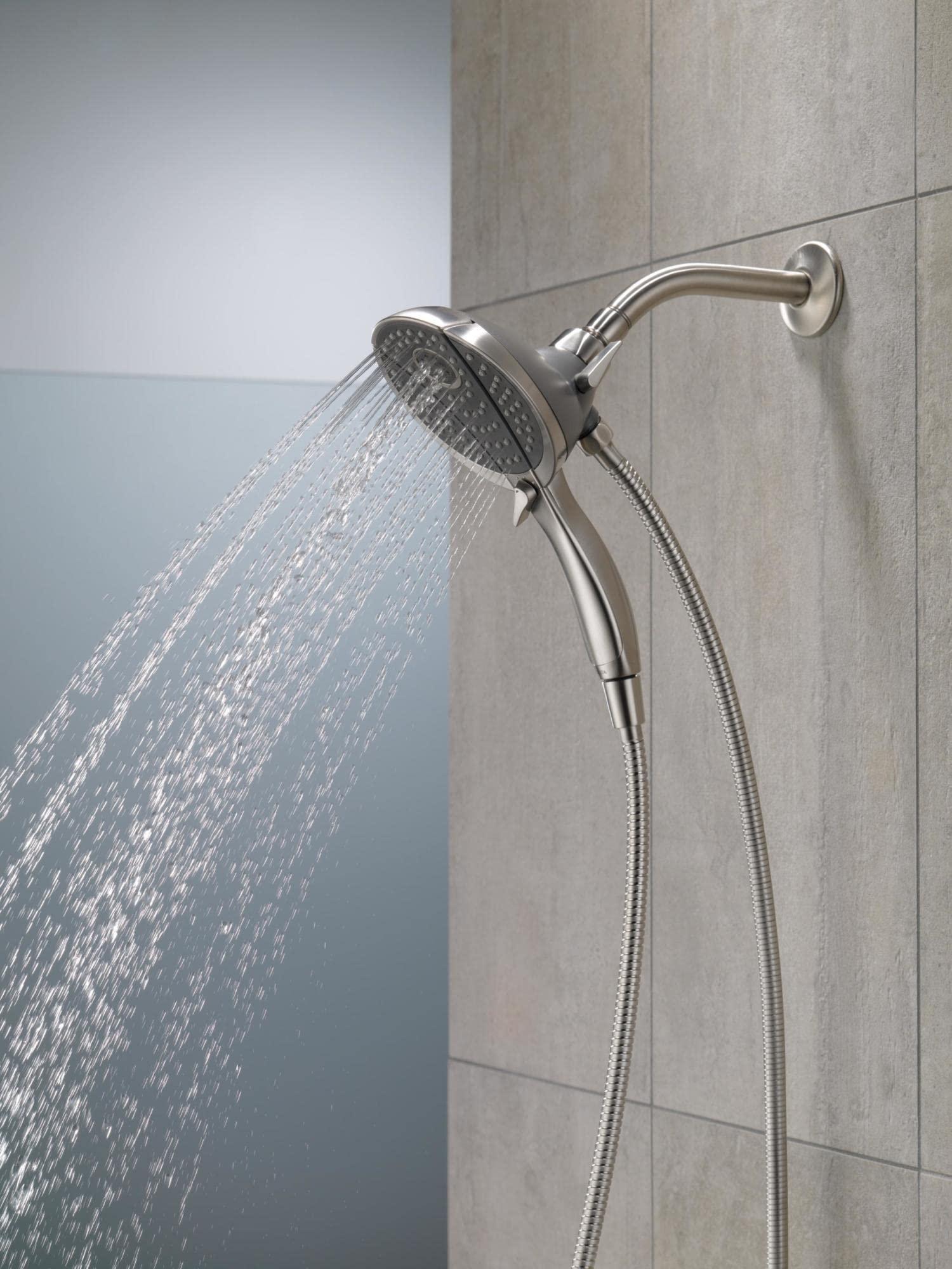 DELTA FAUCET Delta Faucet 4-Spray In2ition Dual Shower Head with Handheld Spray, Detachable Shower Head with Hose Chrome 58467