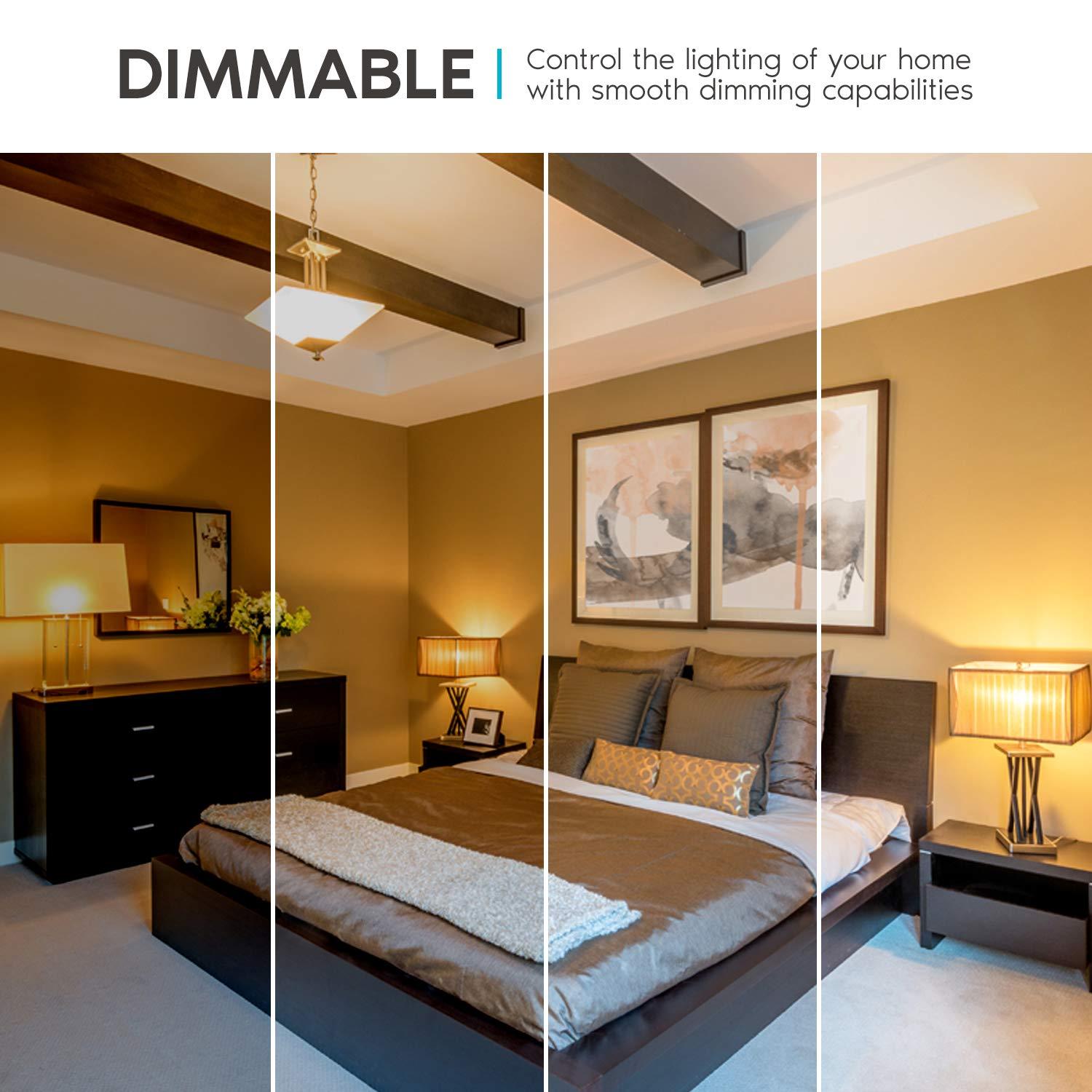 LUXRITE LUXRITE A19 LED Bulb 60W Equivalent, 2700K Warm White, 800 Lumens, Dimmable Standard LED Light Bulbs 9W, Enclosed Fixture Rated, Energy Star, E26 Medium Base - Indoor and Outdoor (16 Pack)