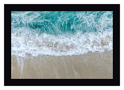 Canvas Art USA Washing Away by Richard Silver - 21\" x 30\" Framed Canvas Art Print - Black Frame - Ready to Hang