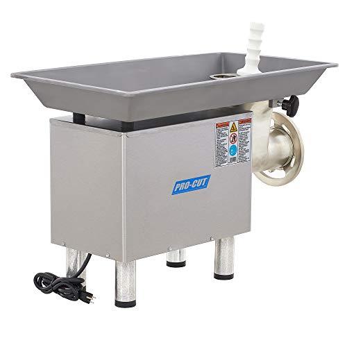 PRO-CUT PRO-CUT KG-22-W Meat Grinder, 1 hp Motor, Stainless Steel Construction, Washerless Grinding System, Large