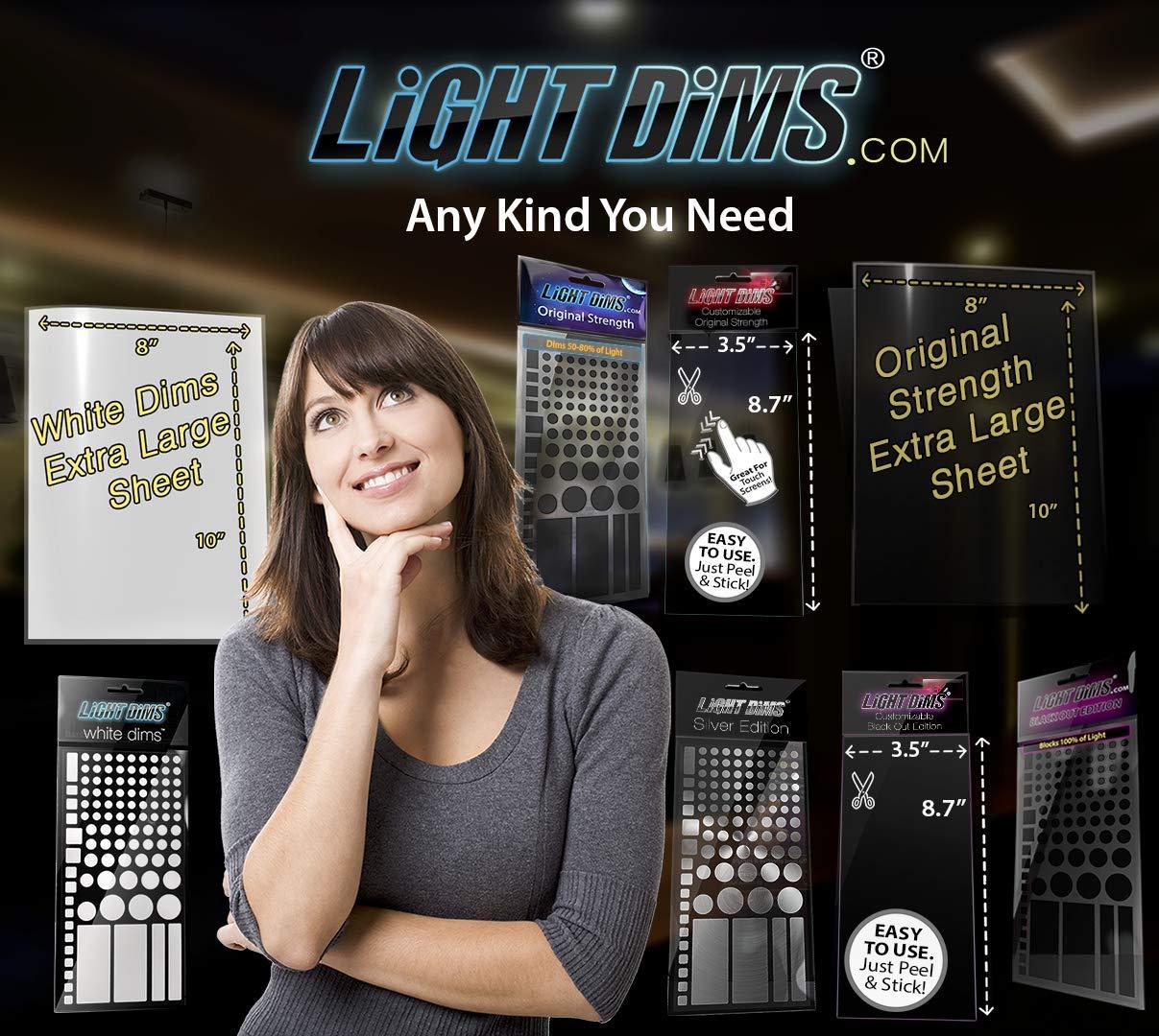 LIGHTDIMS LightDims Black Out Edition - Light Blocking LED covers/Light Dimming Sheets for Routers, Electronics and Appliances and more. Blocks 100% of Light, in Minimal Packaging.