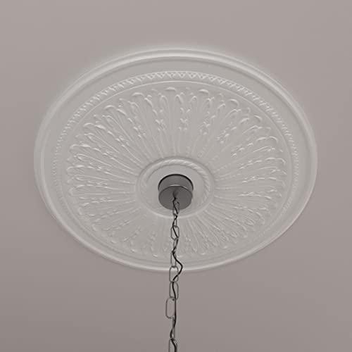 Ekena Millwork Ekena Millwork CM29OA Oakleaf Ceiling Medallion, 29 1/8\"OD x 3 5/8\"ID x 1\"P (Fits Canopies up to 6 1/4\"), Factory Primed