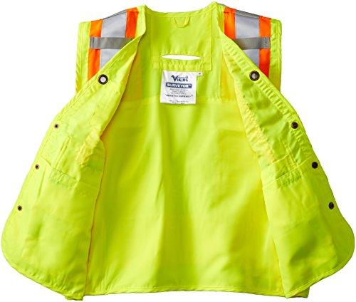 VIKING Viking Men Surveyor Hi-Vis Safety Vest with U Configuration 4\" Reflective Tape, Green - Large