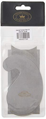 Crown Crown AMT-20188 CRO-20188 376 2-1/2 x 5 Cabinet Scraper (Gooseneck, Rectangular & Curved) -Set of 3, Red