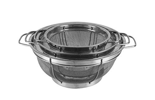 Farberware Farberware 5181490 Stainless Steel Colander Sieves-Set of 3, Multi Sized
