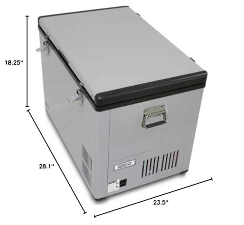 Whynter Whynter 85 Qt. Portable Refrigerator / Portable Freezer for Travel - Chest Freezer / Fridge for Car, Camping, RVs & More, -8F to 50F Temperature Range, AC 110V/ DC 12V, FM-85G, Gray